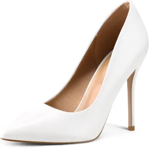 mysoft Women's High Heels Pumps Closed Pointed Toe Stiletto 4IN Heels Dress Wedding Shoes