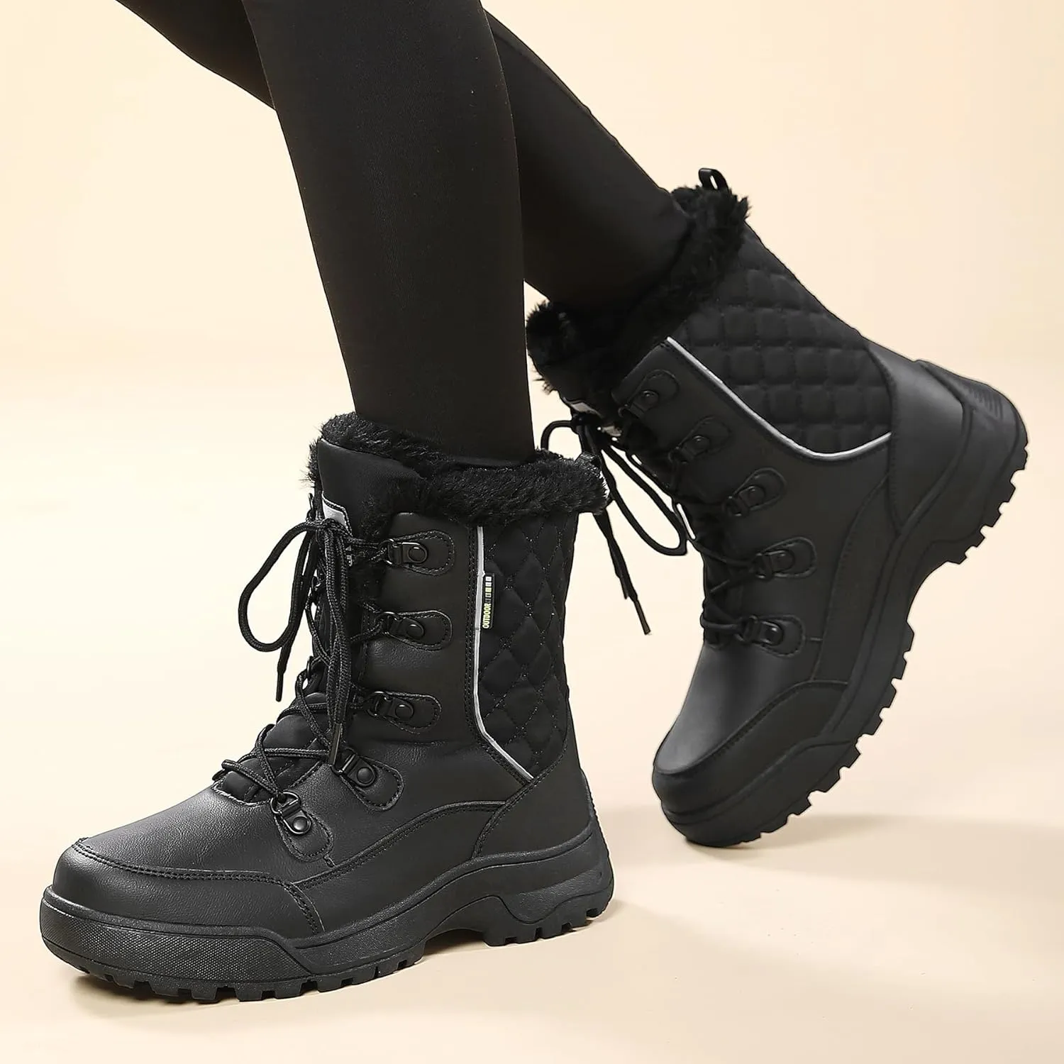 NEOTO Womens Snow Boots Waterproof Winter Booties Warm Lightweight Comfort