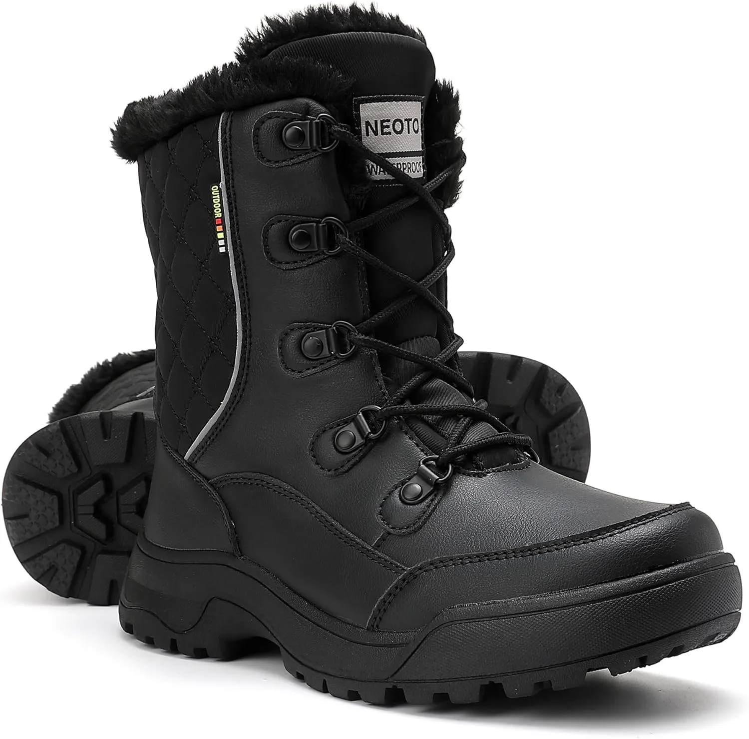 NEOTO Womens Snow Boots Waterproof Winter Booties Warm Lightweight Comfort