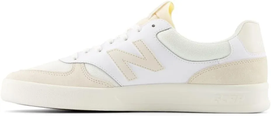 New Balance Men's 300 V3 Court Sneaker, White/Sea Salt/Linen, 12