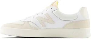 New Balance Men's 300 V3 Court Sneaker, White/Sea Salt/Linen, 12