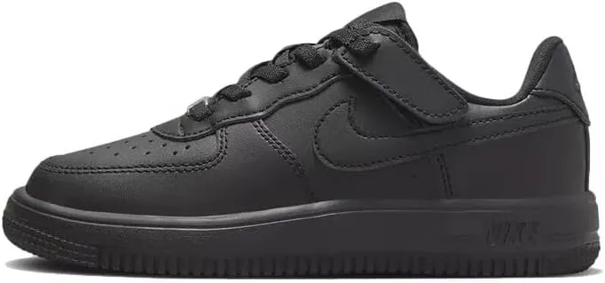 Nike Force 1 Low EasyOn Little Kids' Shoes (FN0237-001, Black/Black/Black) Size 1.5