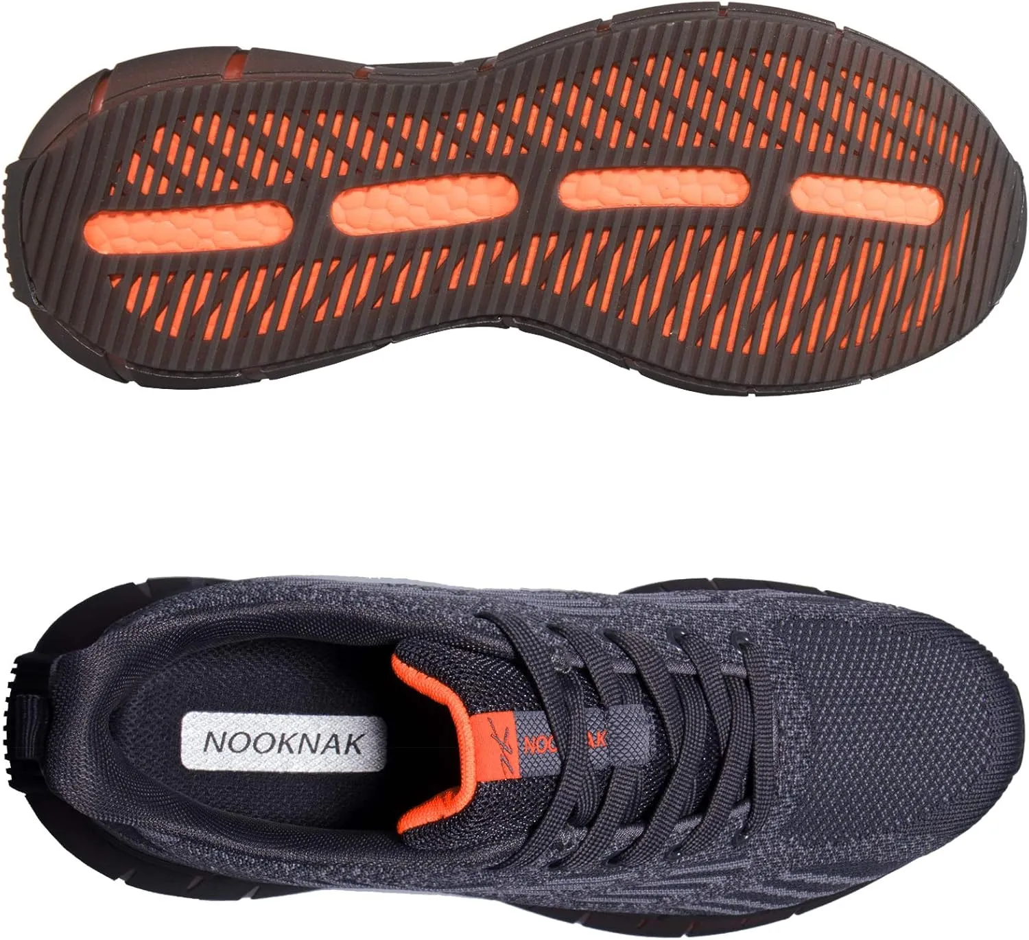 NOOKNAK Men’s Running Shoes Lightweight Walking Shoes Breathable Comfortable Fashion Sneakers with Soft Sole