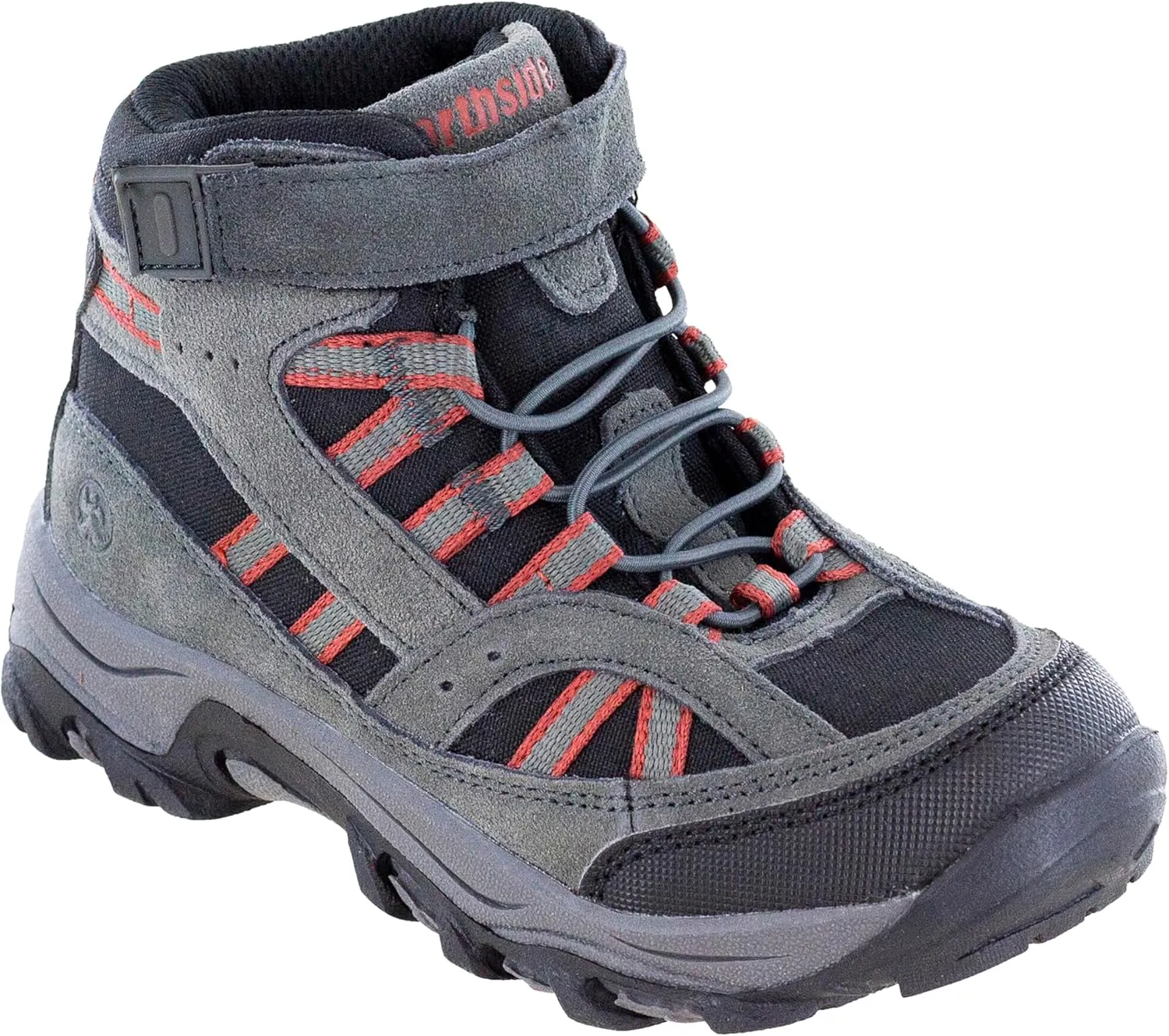 Northside Unisex-Child Rampart Mid Hiking Boots - Lightweight Performance | Suede/Ripstop Nylon Moisture-Wicking Quick Lace-Up Durable TPR Outsole | Kids Hiking Adventure Essential