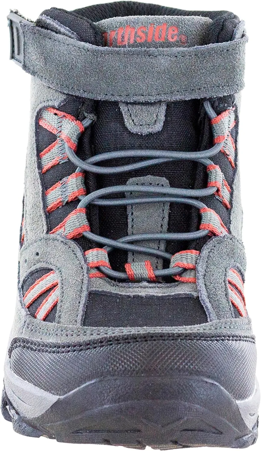 Northside Unisex-Child Rampart Mid Hiking Boots - Lightweight Performance | Suede/Ripstop Nylon Moisture-Wicking Quick Lace-Up Durable TPR Outsole | Kids Hiking Adventure Essential