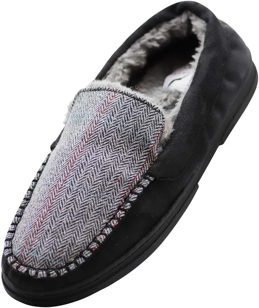 NORTY Moccasin Slippers for Men - Indoor and Outdoor Slip-On Shoes - Perfect for Lounging and Walking Around the House