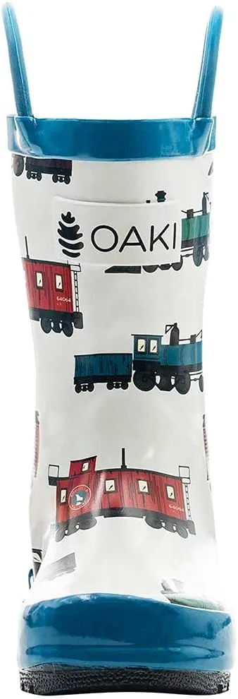 OAKI Toddler Rain Boots - Perfect Kids Rain Boots for Any Weather - Durable Rubber Baby Rain Boots Keep Little Feet Dry, Lightweight Waterproof with Easy-on Handle