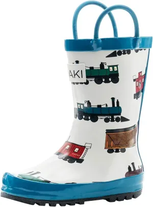 OAKI Toddler Rain Boots - Perfect Kids Rain Boots for Any Weather - Durable Rubber Baby Rain Boots Keep Little Feet Dry, Lightweight Waterproof with Easy-on Handle
