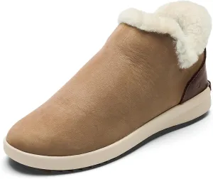 OLUKAI Malua Hulu Women's Boot, Soft & Comfortable Waterproof Nubuck Leather, Full-Grain Leather Heel with Elastic Panels, Slip-On Design