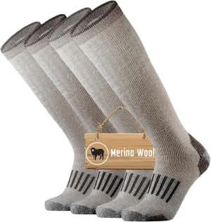 ONKE Knee High Socks Cushioned for Men Steel Toe Work Boots Over the Calf OTC Moisture Wicking Control Warm Hiking Hunting