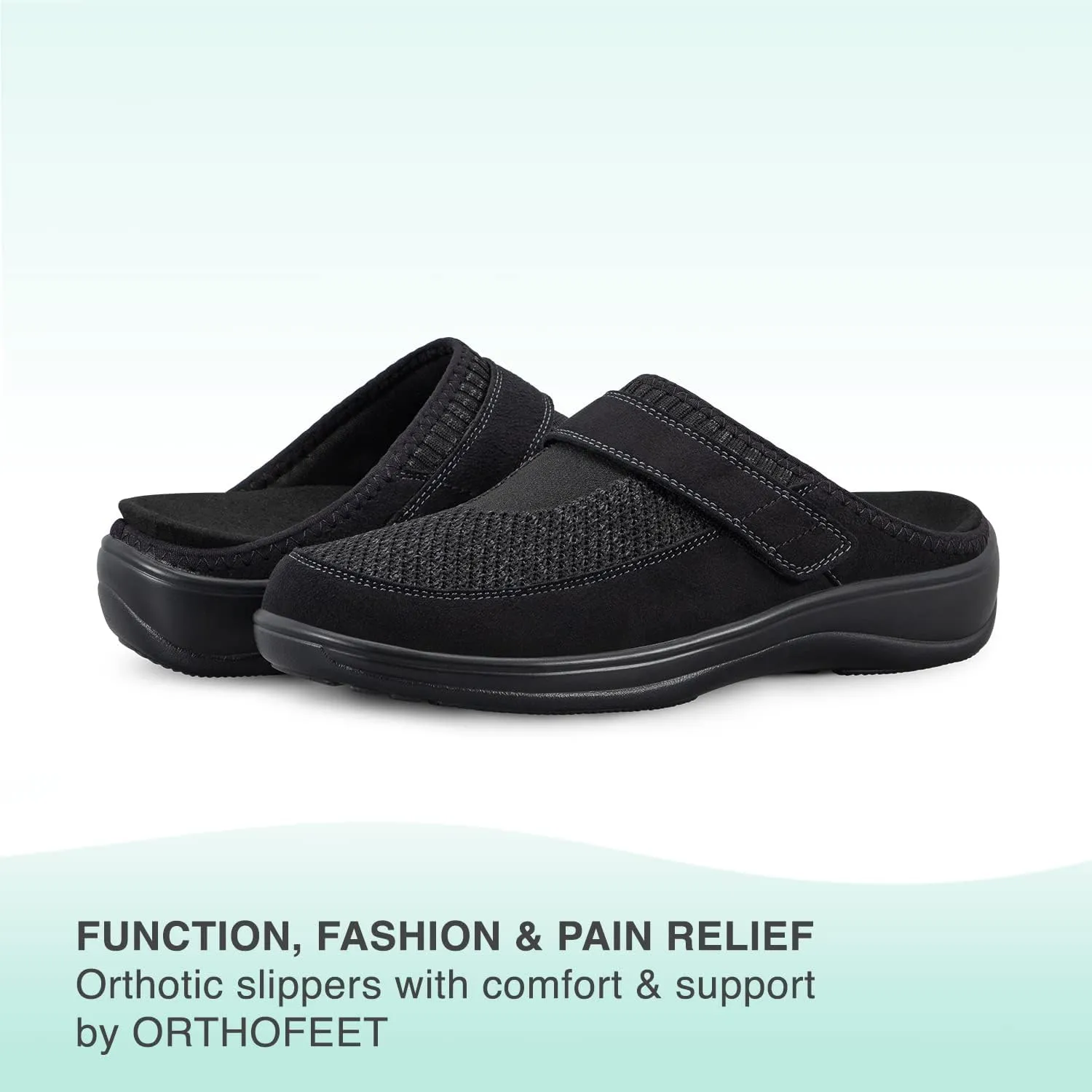 Orthofeet Women's Orthopedic Stretch Knit Louise Slippers