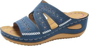 Orthopedic Sandals for Women, Women Summer Dressy Comfortable Sandals Arch Support Wedge Sandals 2025 Non Slip Flip Flops Sandals