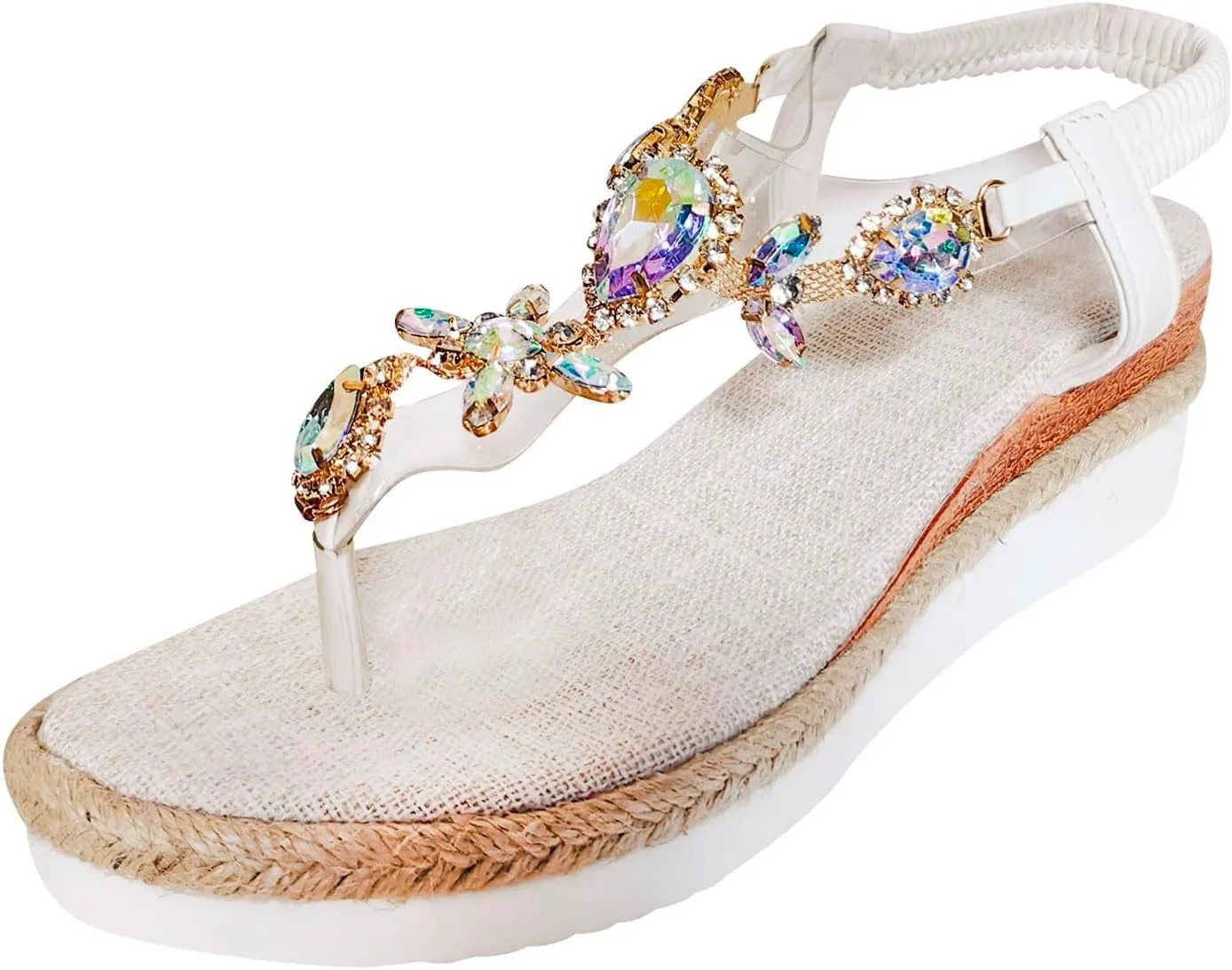 Orthopedic Wedge Sandals for Women Summer Dressy 2025 Womens Low Wedges Heels Sandal Shoes Wide Width Comfort Walking Non Slip Casual Beach Platform Sandals Ankle Elastic Bohemian Woven Sandals