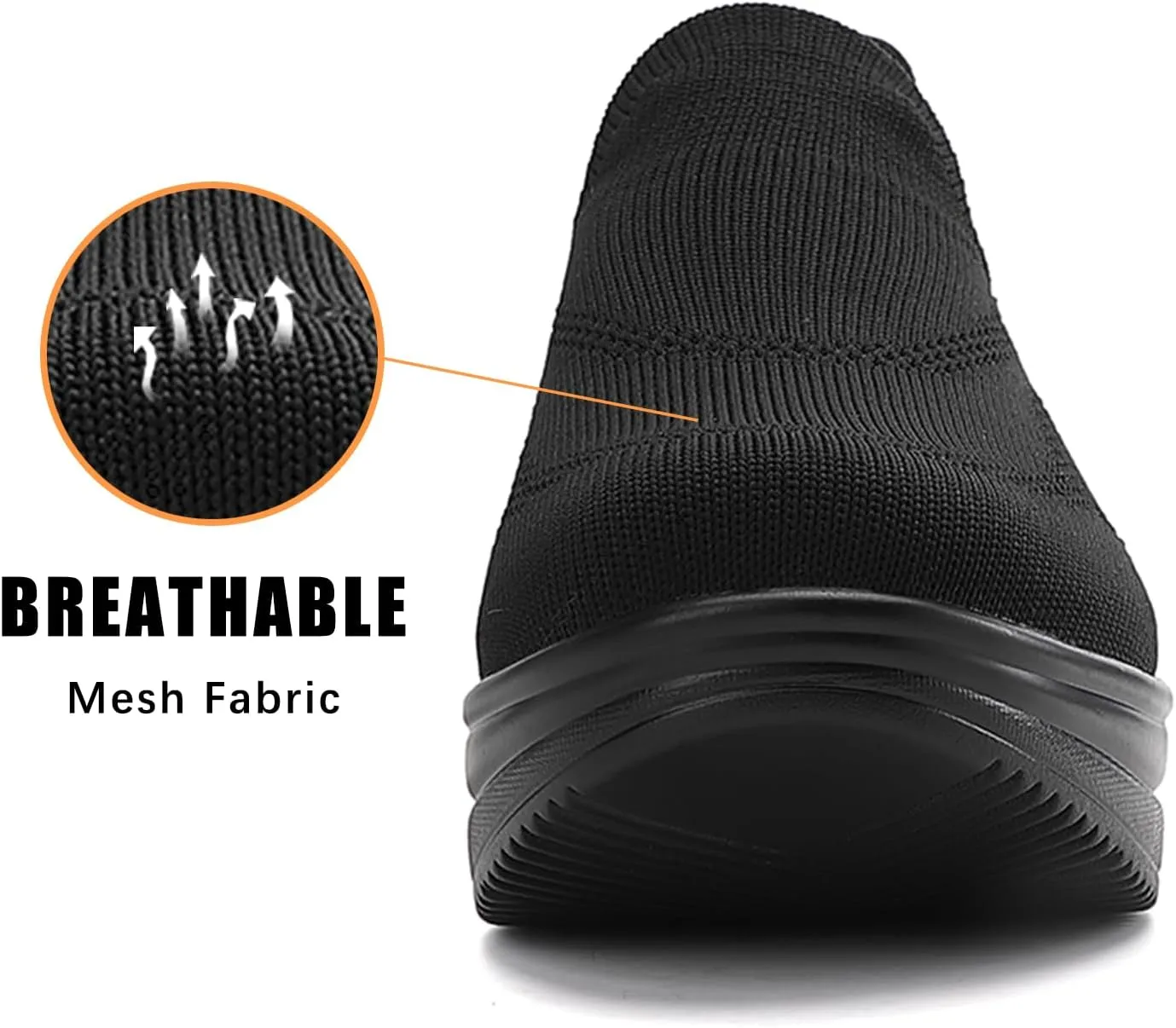 Oude Slip On Sneakers Women Comfortable | Womens Orthopedic Slip On Shoes Traveling | 2 Inch Rocker Bottom
