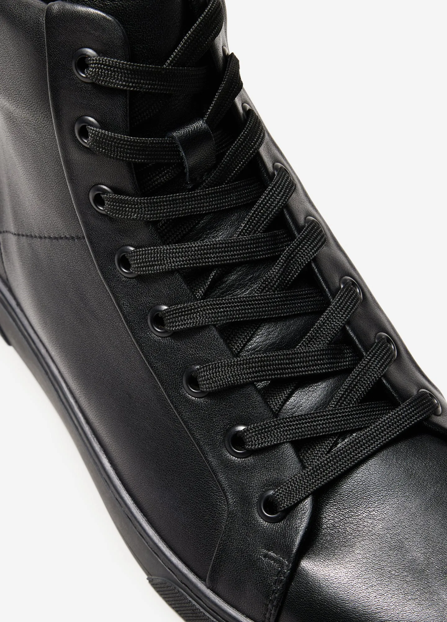 Owen Leather High-Top Black