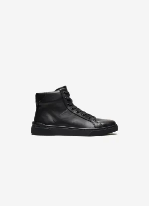 Owen Leather High-Top Black
