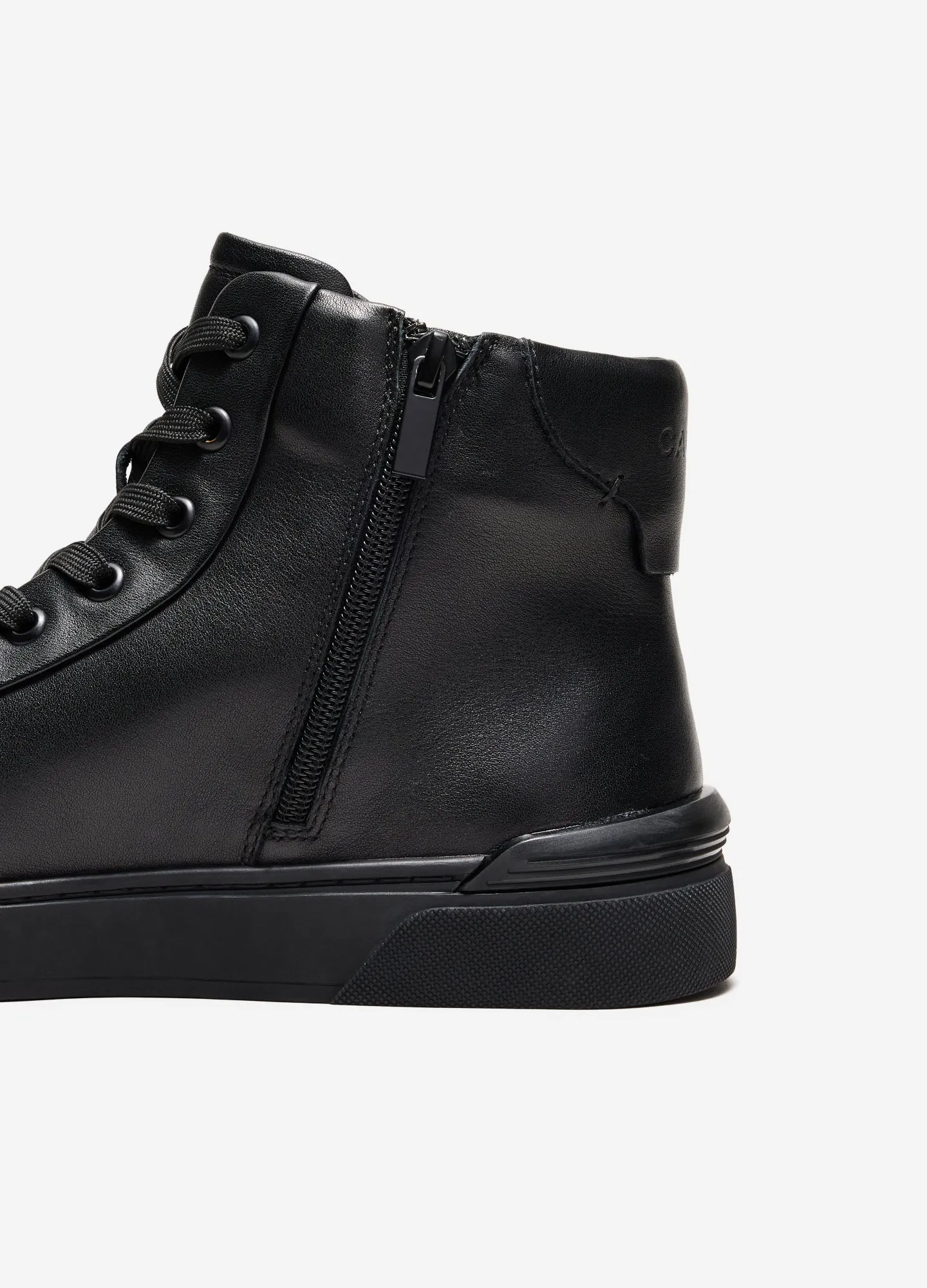 Owen Leather High-Top Black