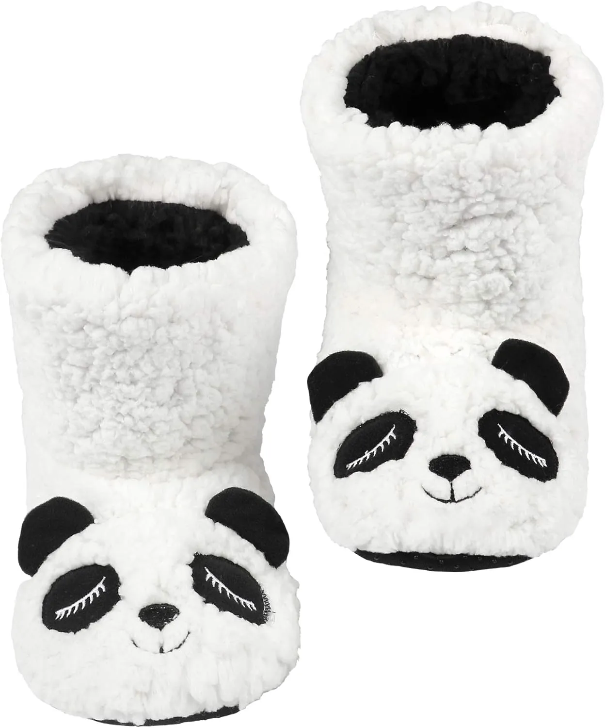 Panda Bros Slipper Socks for Women Cozy Warm Lined Fuzzy Sock Slippers Indoor Booties with Non Slip Grippers
