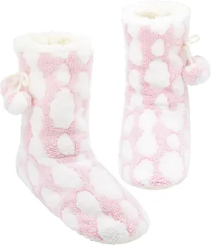 Panda Bros Women's Slipper Sock Indoor Super Soft Warm Fuzzy Lined Booties Slippers, Winter Fluffy House Socks with Grippers