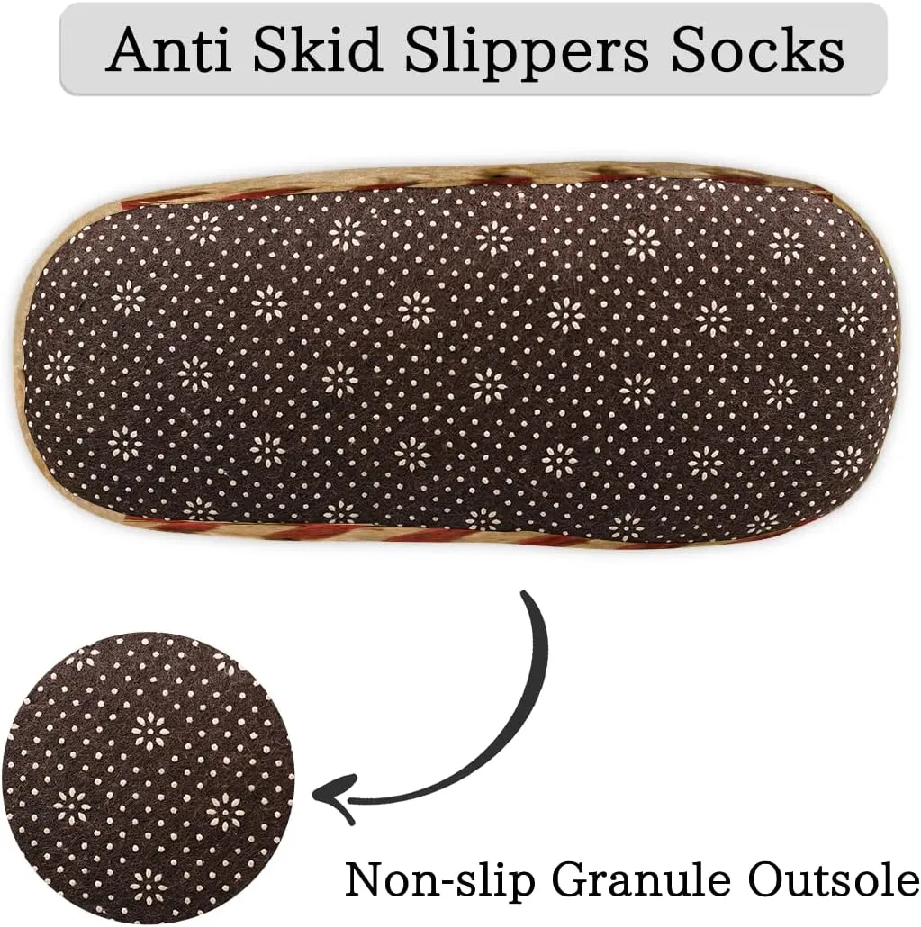 Pardick Slippers for Women and Men Warm Fuzzy House Slippers Watercolor Hat Anti-Skid Cozy Fluffy Slippers Outdoor Indoor Couple Style Casual Shoes