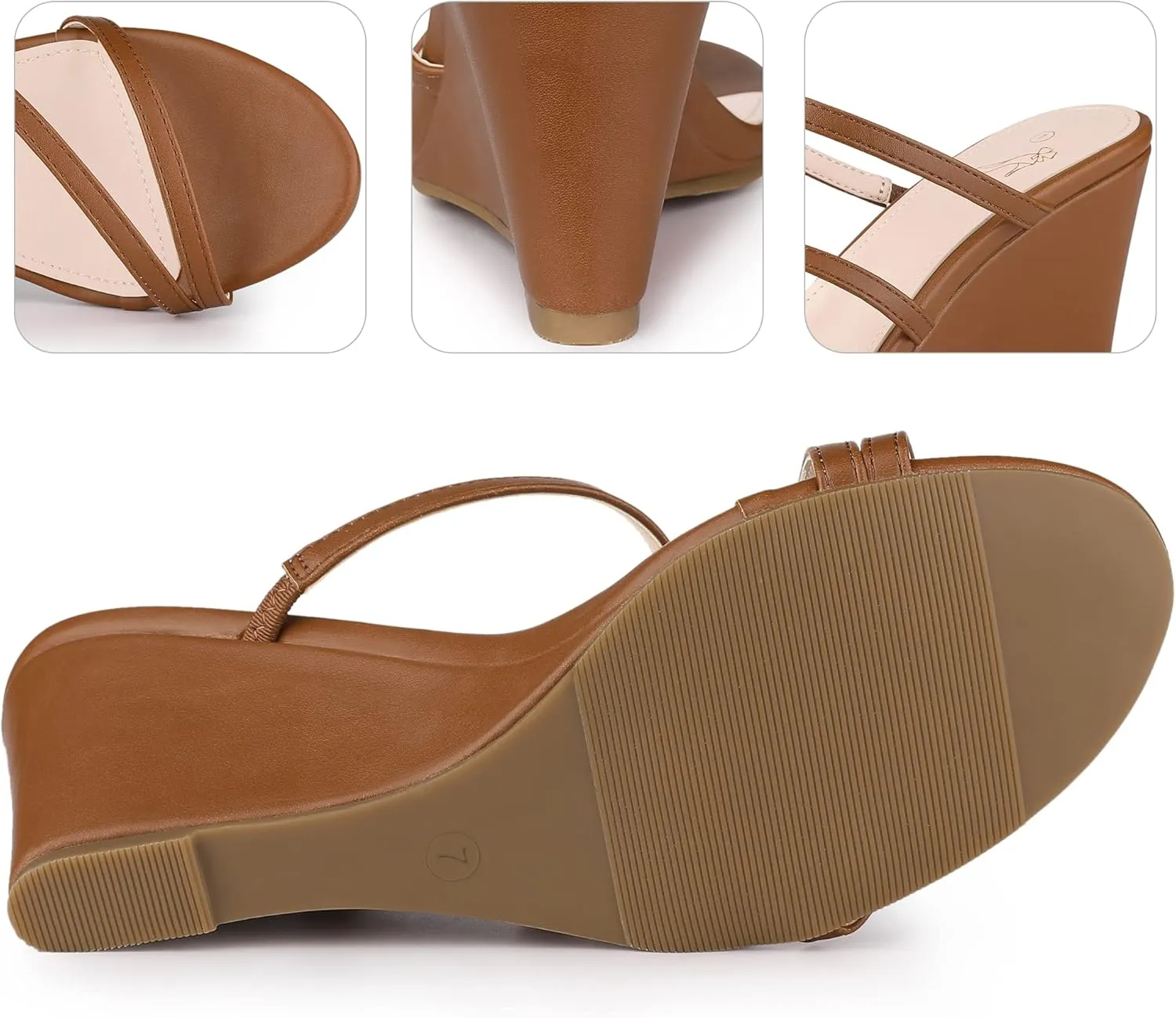 Perphy Strappy Low Wedges Wedge Heels Slide Sandals for Women