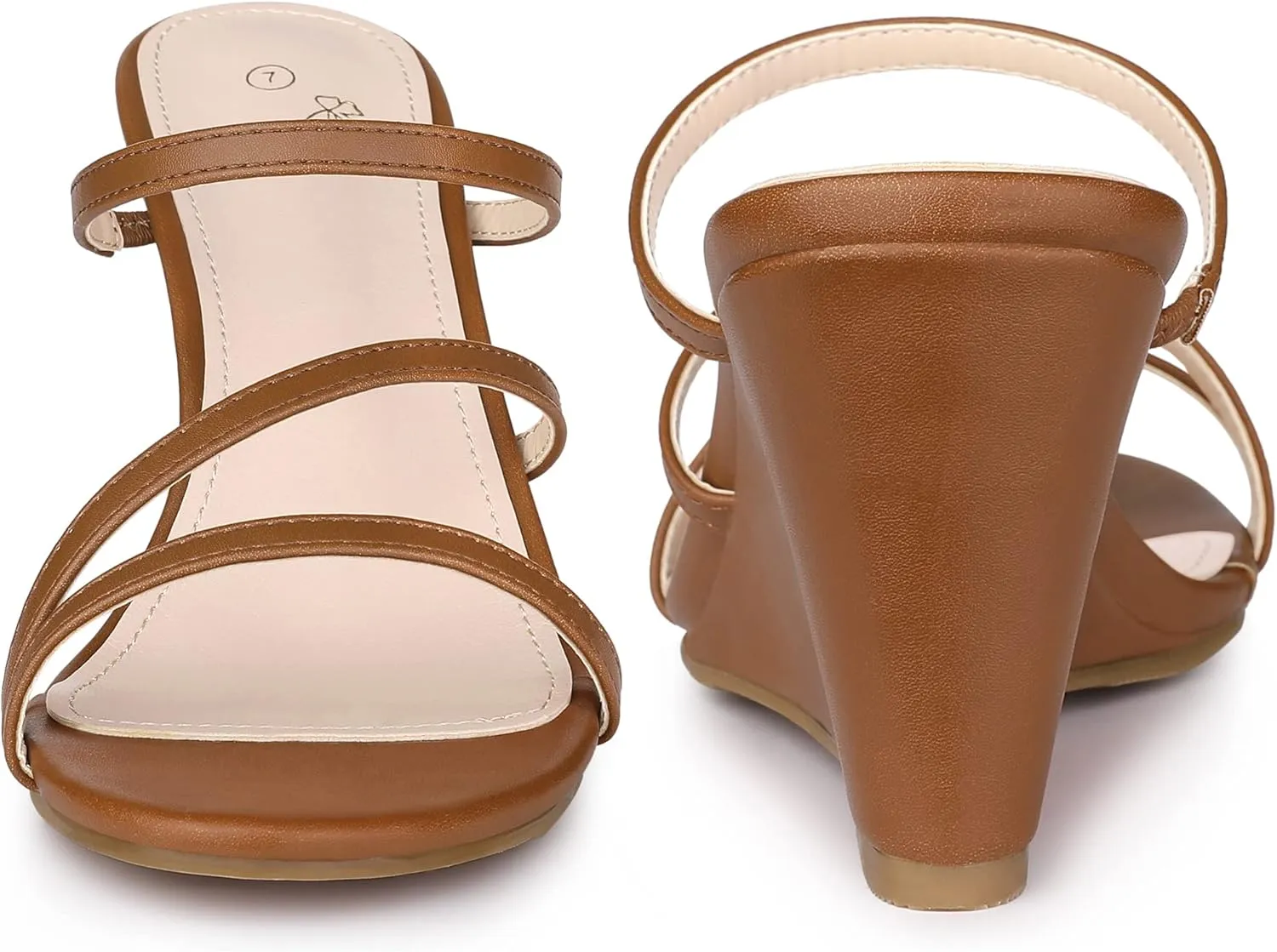 Perphy Strappy Low Wedges Wedge Heels Slide Sandals for Women