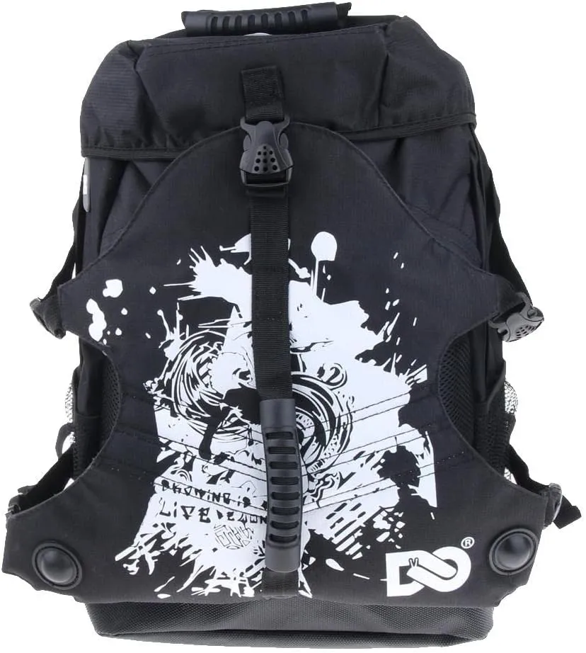pistro Large Backpack for Roller Skates Inline Skates Storage Bag Outdoor Skating Shoes Boots Holder