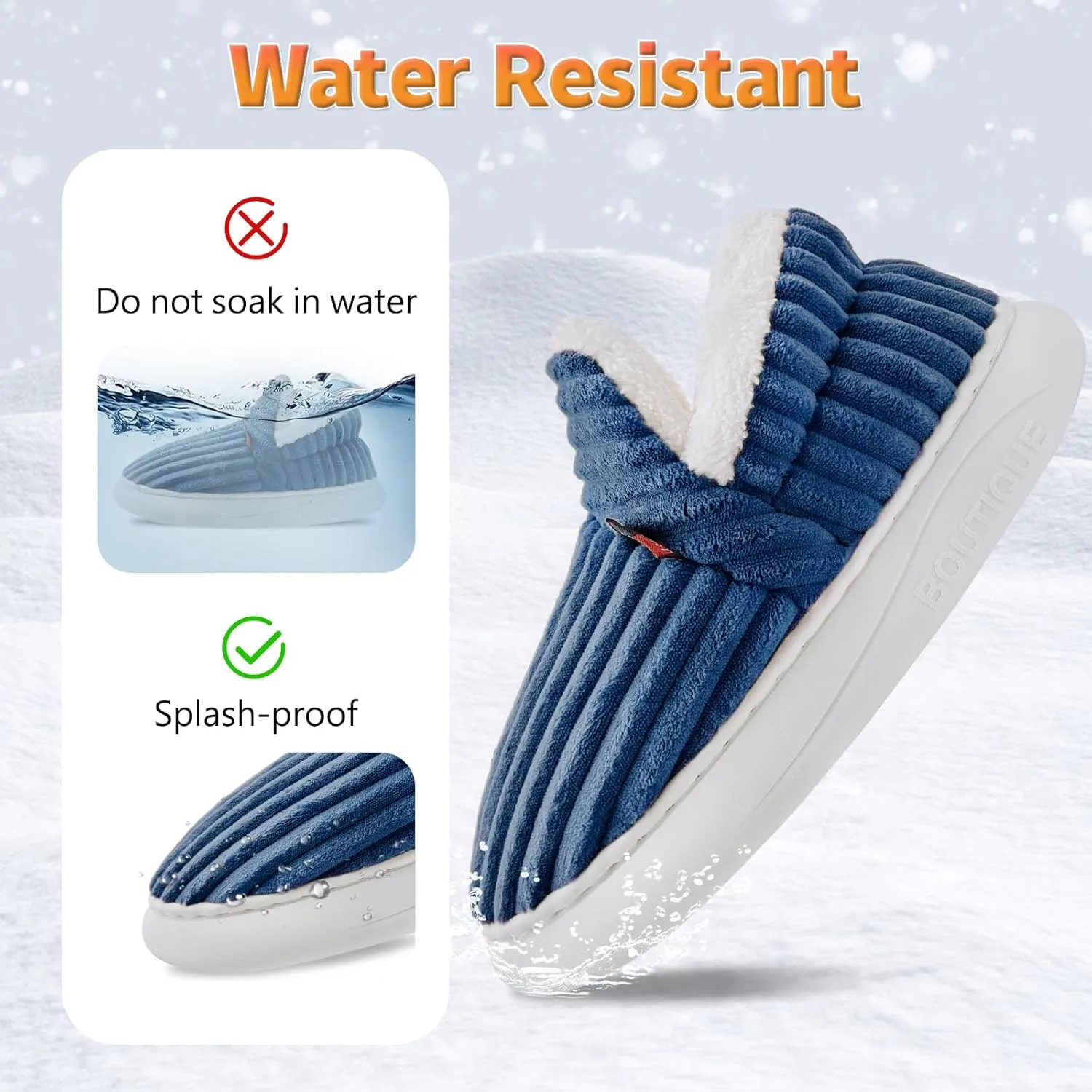 Pluffi Slipper Booties Women Men Cloud Slippers Fluffy Slippers for Women Warm Thick Sole Anti-Skid House Shoes
