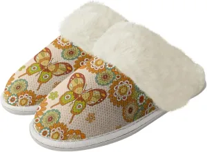 Plush House Shoes for Women Closed Toe House Slipper Warm Flannel Fuzzy Slippers with Non Skid Sole for Indoor