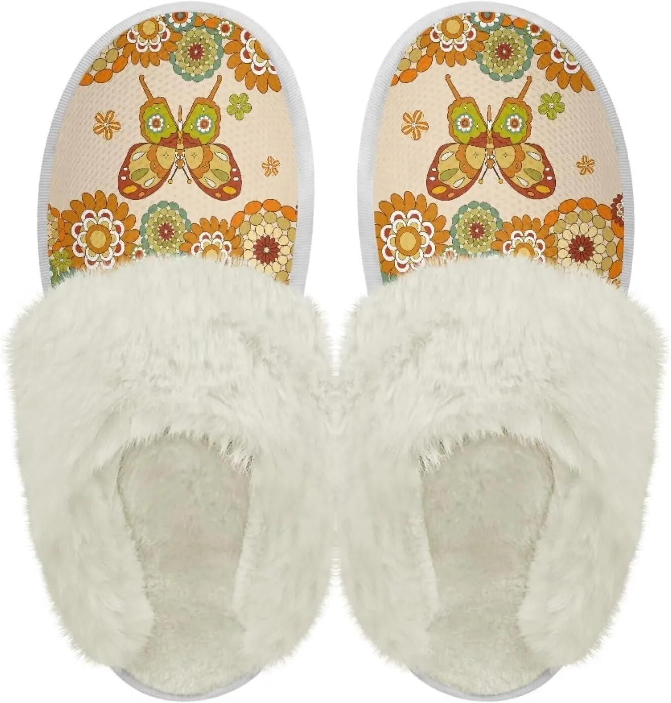 Plush House Shoes for Women Closed Toe House Slipper Warm Flannel Fuzzy Slippers with Non Skid Sole for Indoor