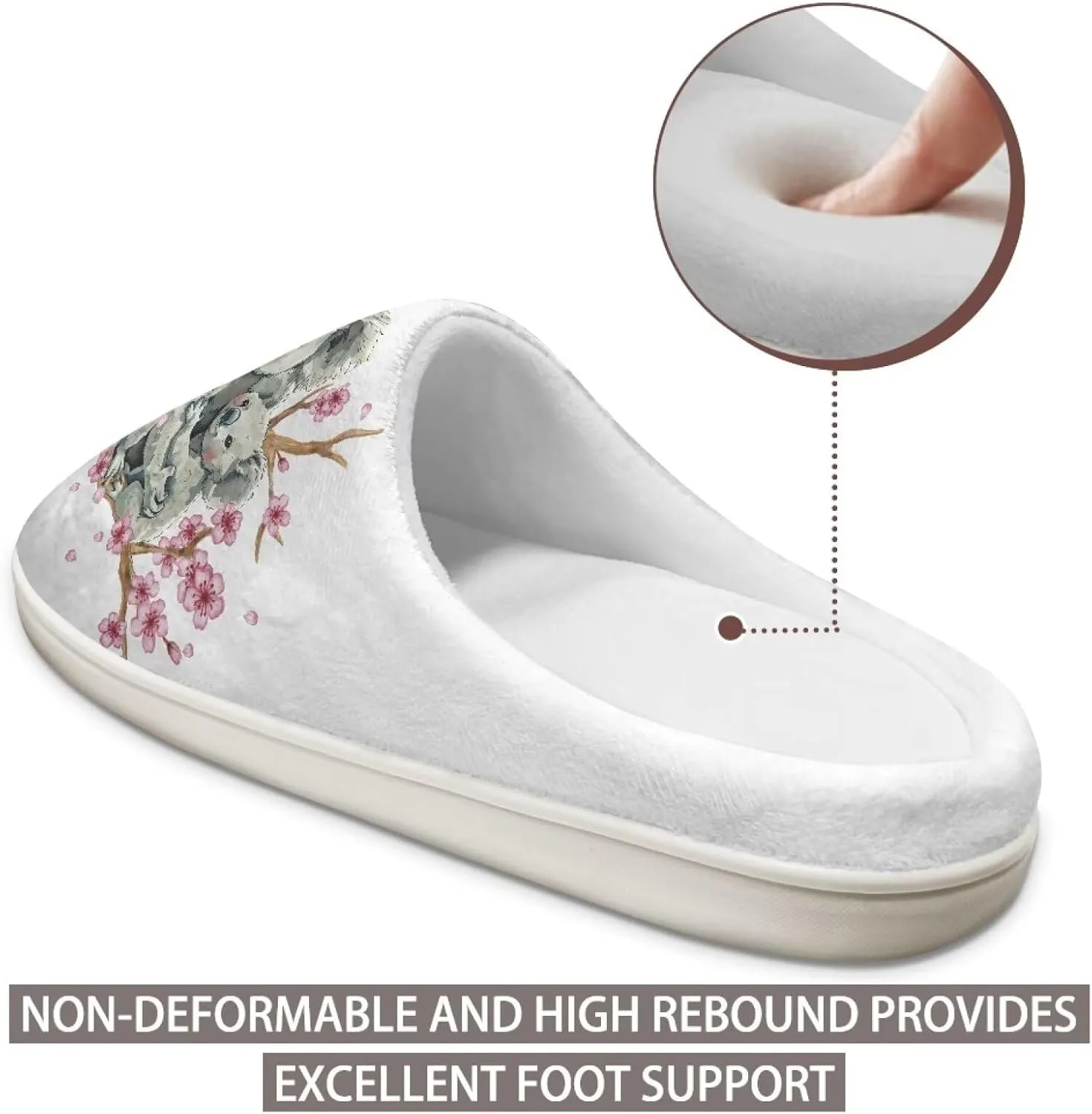Plush Slipper for Women Warm Soft Flannel Fuzzy House Cotton Slipper Winter Non-Slip for Outdoor Slipper Ladies US 3-13