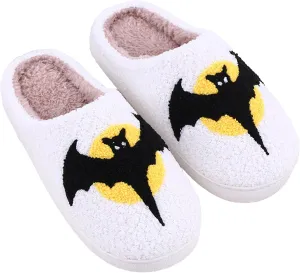 Plush Slippers for Women and Men - Cozy Indoor Slip-On House Shoes - Soft Winter Cotton Slippers with Cute Designs