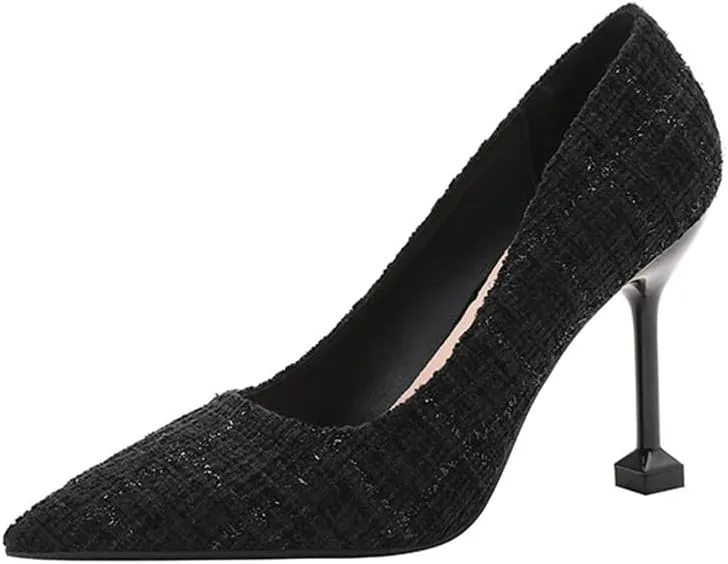 Pointed Fine Heel Mesh Bare Plate High Heels Female Commuter Female 7cm/2.76in High Heels