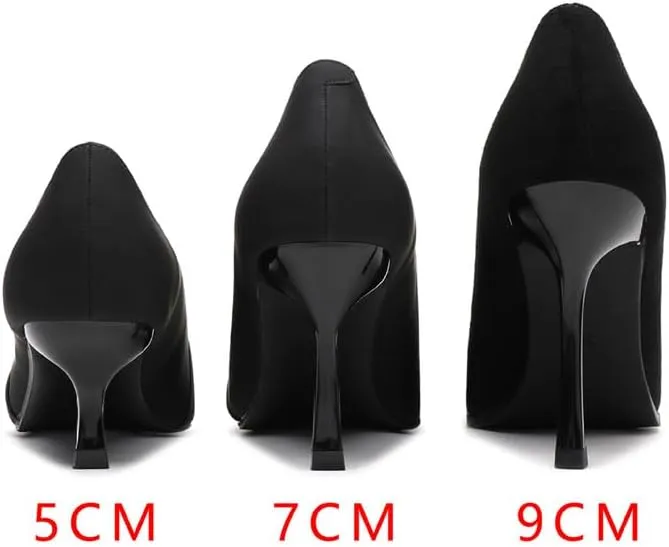 Pointed Fine Heel Mesh Bare Plate High Heels Female Commuter Female 7cm/2.76in High Heels