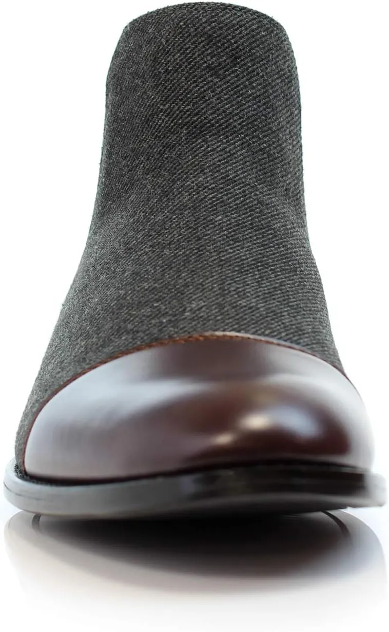 Polar Fox Barrett MPX806058 Memory Foam Classic Vegan Leather Chelsea Business Casual Chukka Boots