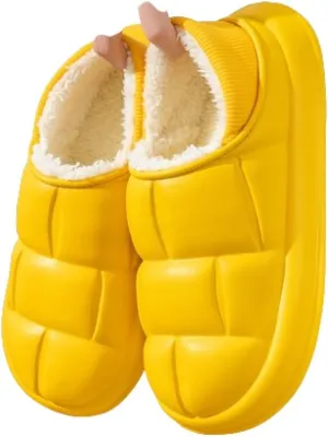 Premium Comfort Thermal Closed back Non Slip Women's Fuzzy House Slippers Indoor Soft Warm Shoes Memory Foam Sole