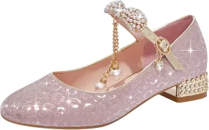 Princess Costumes Shoes, Cosplay Birthday Party Dress Up Sandals for Girls, Toddler or Kids