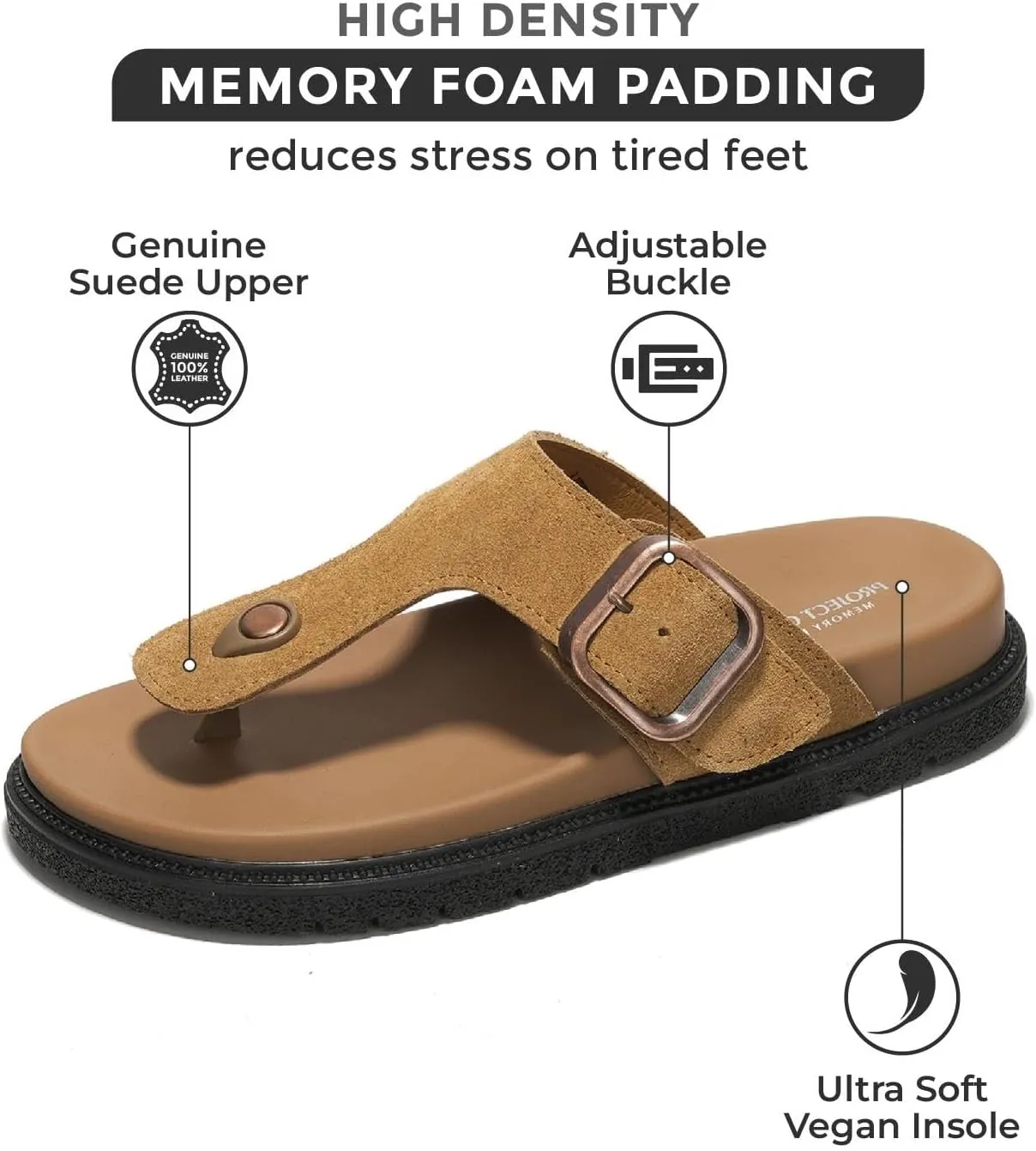 Project Cloud Platform Sandals Women Footwear - Comfortable Summer Slides Memory foam Insole with Adjustable Straps - Casual Wear Womens Sandals