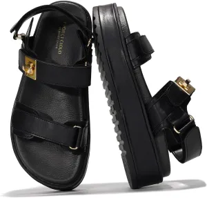 Project Cloud Wedge Sandals for Women - Memory Foam & Open Toe Platform - Non-Slip Beach Essentials Wedges Platform Sandals for Women 2025 (Ginevra, Black, 10)