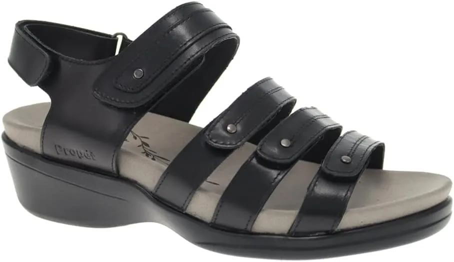 Propet Womens Ainsley Strappy Casual Sandals Casual - Black