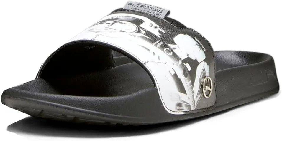 PUMA Mens Mapf1 Leadcat 2.0 Graphic Slide Casual Sandals Casual - Black