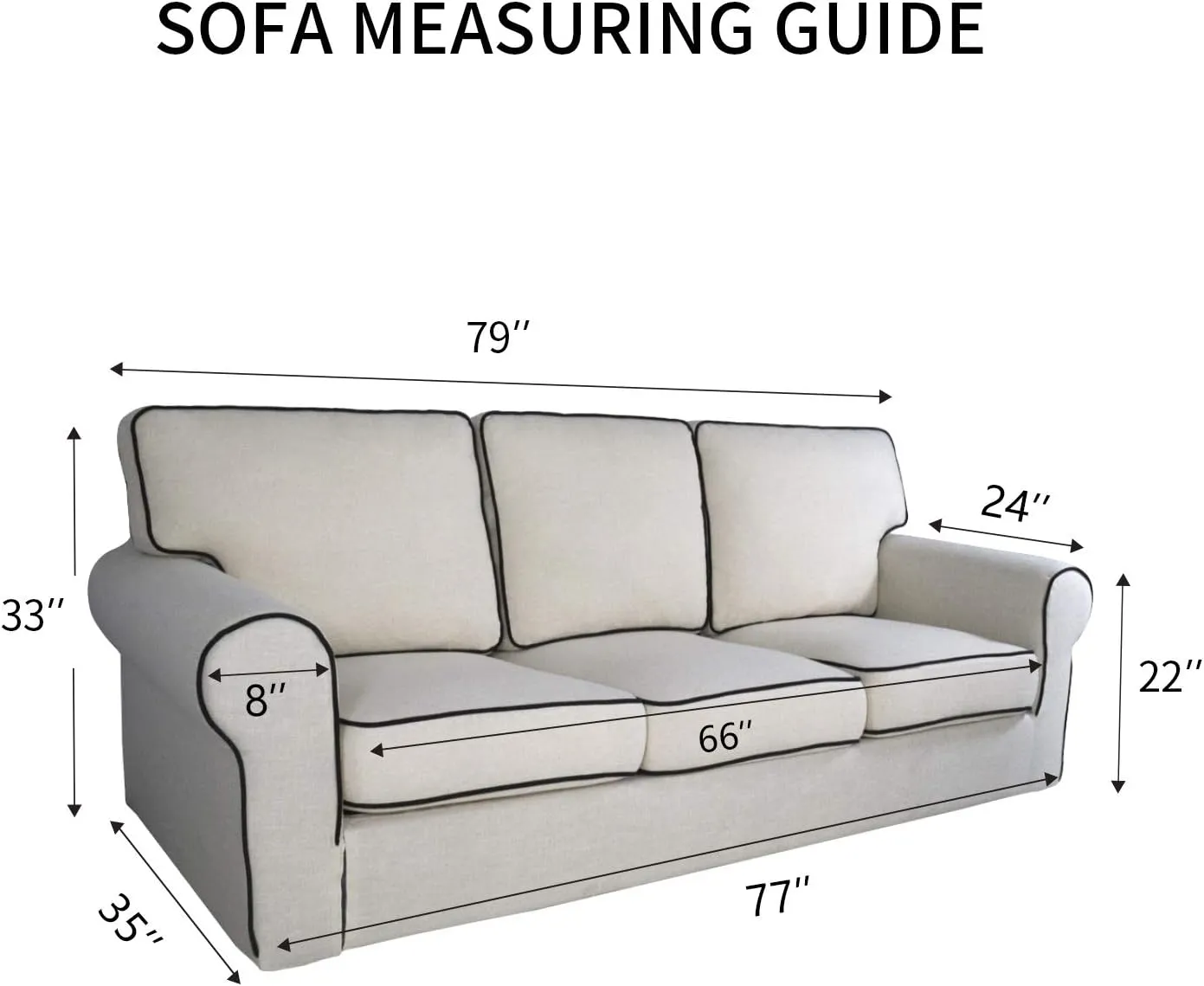 PureFit Super Stretch Sofa Slipcover – Spandex Non Slip Soft Couch Sofa Cover, Washable Furniture Protector with Non Skid Foam and Elastic Bottom for Kids, Pets （Sofa, Chocolate）
