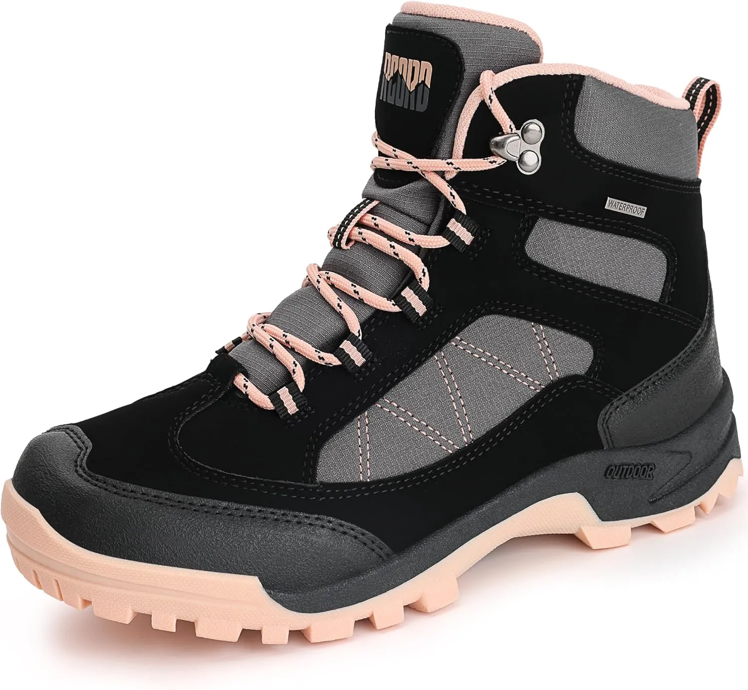 R CORD Womens Hiking Boots Waterproof Hiking Boots Womens Non-Slip Hiking Shoes Backpacking Boots All Day Walking Boots Outdoor