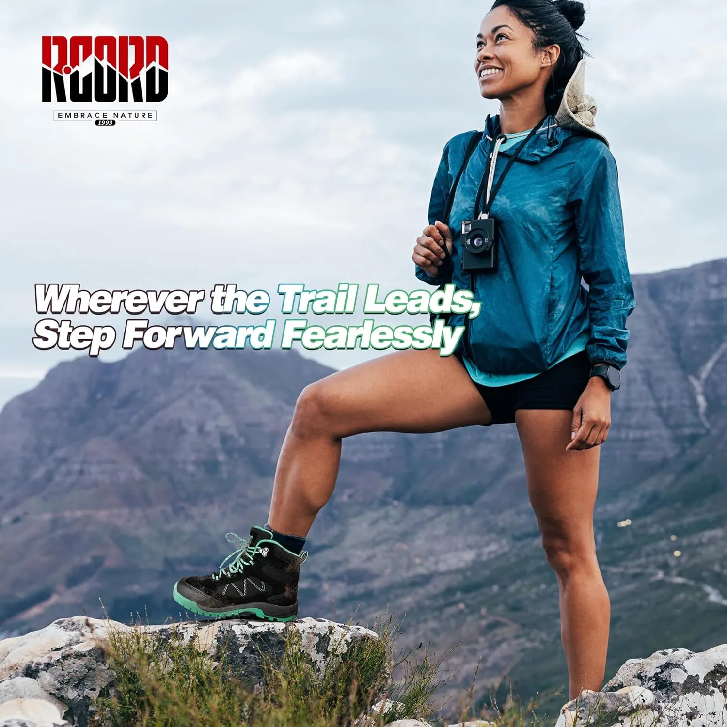 R CORD Womens Hiking Boots Waterproof Hiking Boots Womens Non-Slip Hiking Shoes Backpacking Boots All Day Walking Boots Outdoor