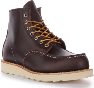 Red Wing Mens 6 Inch Classic Moc Toe Leather Black Cherry Boots 11 US