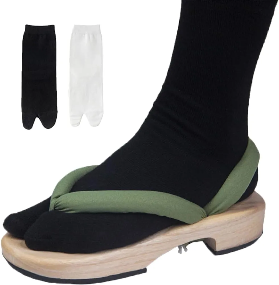 Rengoku Cosplay Geta Kochou Clogs Iguro Obanai Wooden Slippers Anime Unisex with Toe Socks