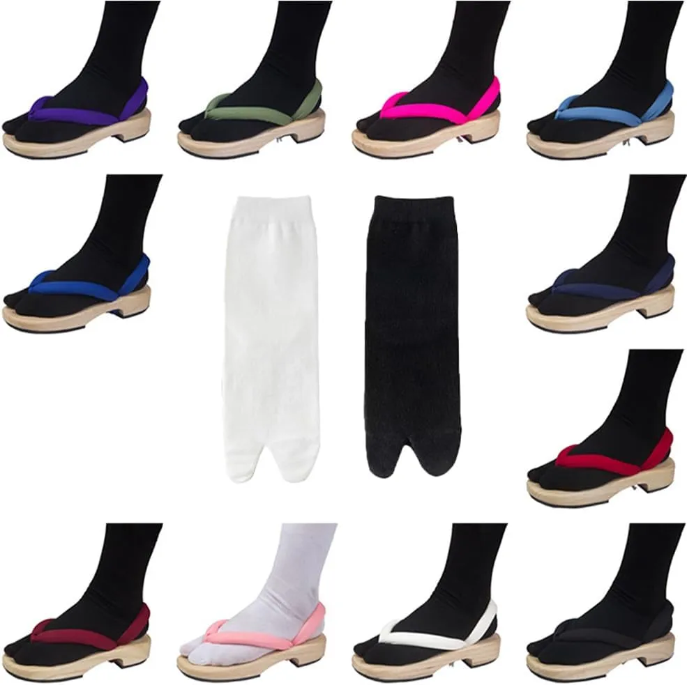 Rengoku Cosplay Geta Kochou Clogs Iguro Obanai Wooden Slippers Anime Unisex with Toe Socks