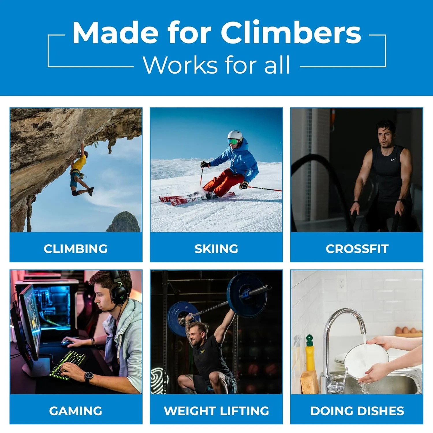Rhino Skin Solutions Dry | Antiperspirant Spray Solution to Enhance Hand Grip for Climbing, Crossfit, Weightlifting, Gaming and More | Works on Hands and Feet