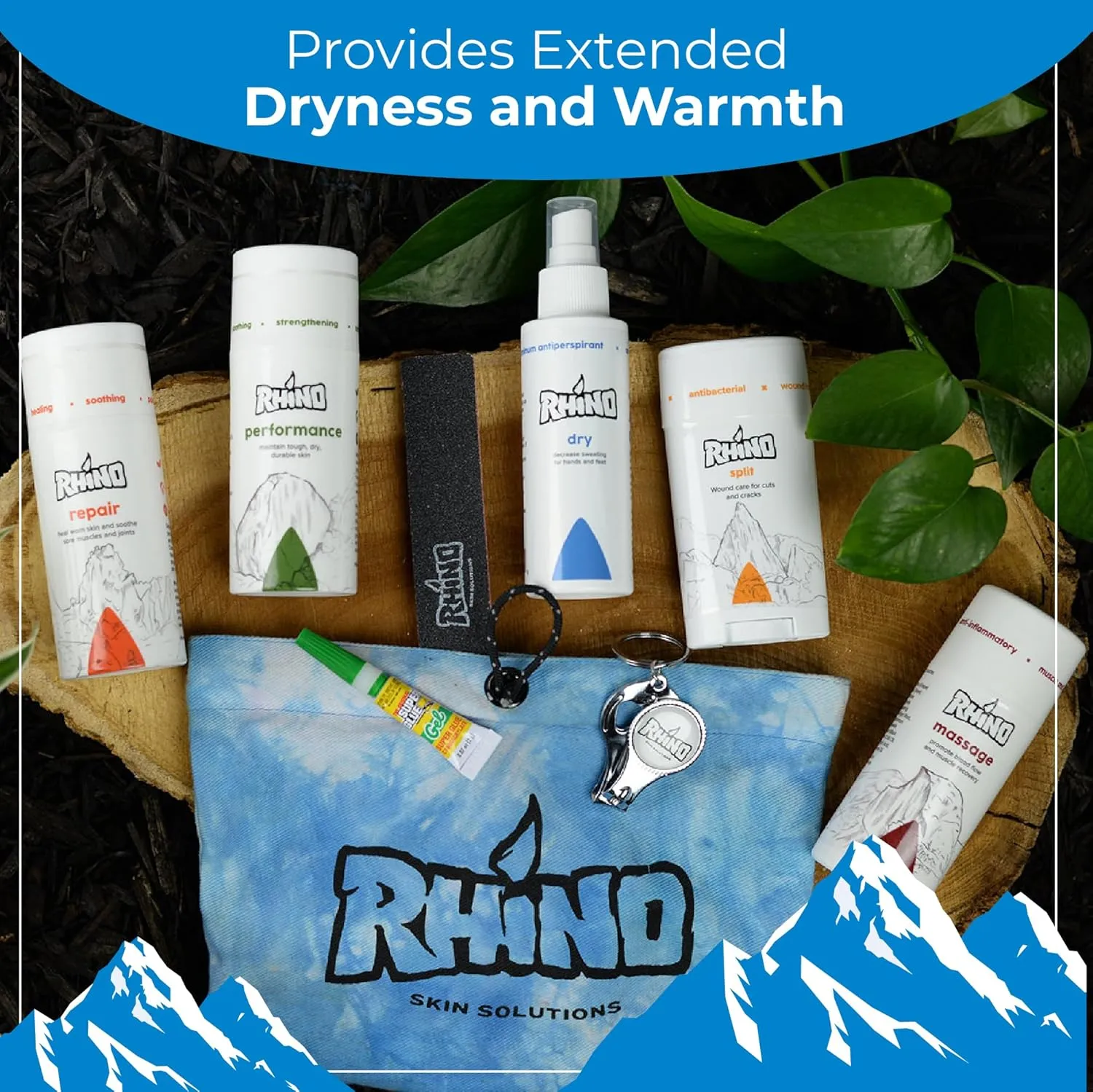 Rhino Skin Solutions Dry | Antiperspirant Spray Solution to Enhance Hand Grip for Climbing, Crossfit, Weightlifting, Gaming and More | Works on Hands and Feet