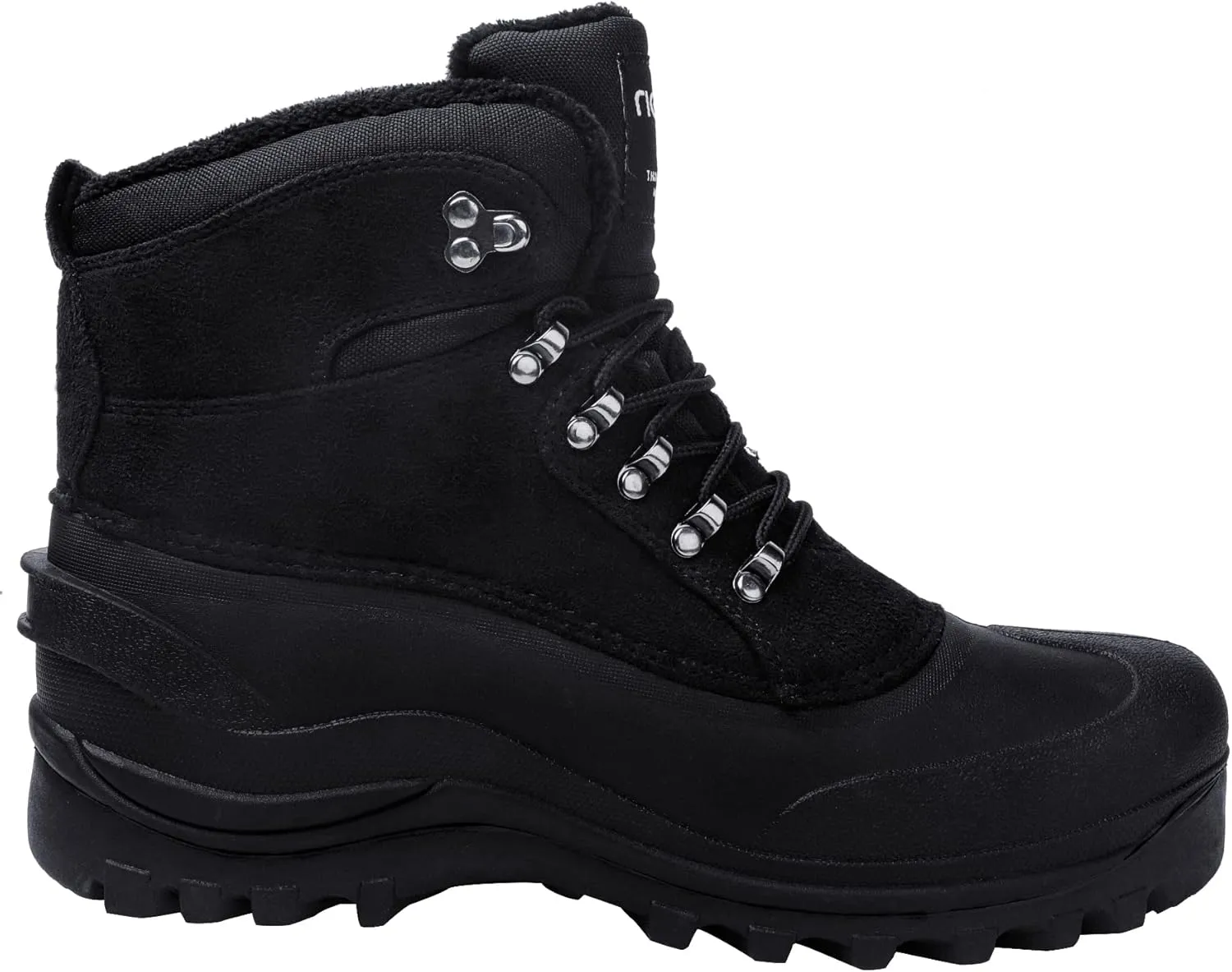riemot Women's Men's Winter Boots Waterproof Snow Boots Insulated Furry Walking Mucker Yard Boots Warm Anti-Slip Ankle Hiking Skiing Boots Black Brown Grey Purple